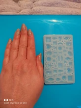 DIY espejo joyería cristal molde de resina epoxy amor geometría Luna variedad piedra preciosa colgante molde