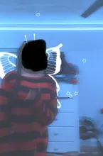 Suéter de punto gótico para Mujer, jerséis largos a rayas, sueltos, rasgados, de talla grande, para Halloween, 200