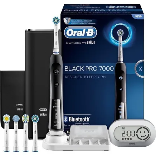 Электрическая зубная щетка Oral B Pro 7000 SmartSeries черная электрическая перезаряжаемая