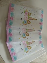 Unicornio papel para fiesta caja de palomitas de maíz dulces en caja de regalo bolsas de galletas 1st niños decoraciones para fiesta de cumpleaños bolsas de regalo suministros de baño para bebé