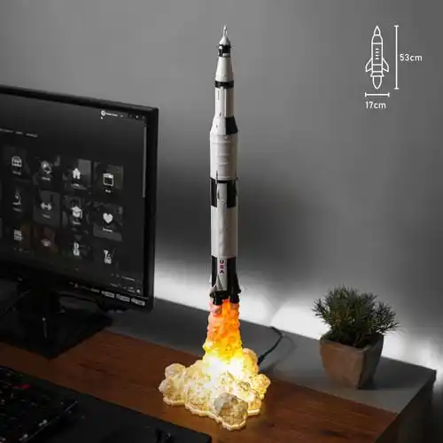 

Rocket Lamp Apollo 11 Saturn V Rocket Modern Night Light Creative Table Lamp Special Gift SpaceX Designer