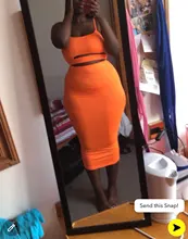 Kliou-top corto con apertura para mujer, top sin tirantes de color liso, cintura alta elástica, ajustado largo, conjunto de dos piezas, moda femenina