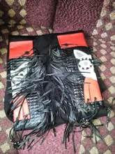 Black Dress Robe Fringes Long-Sleeve 3084 Midi Plus-Size Woman Winter Cute PU Cartoon