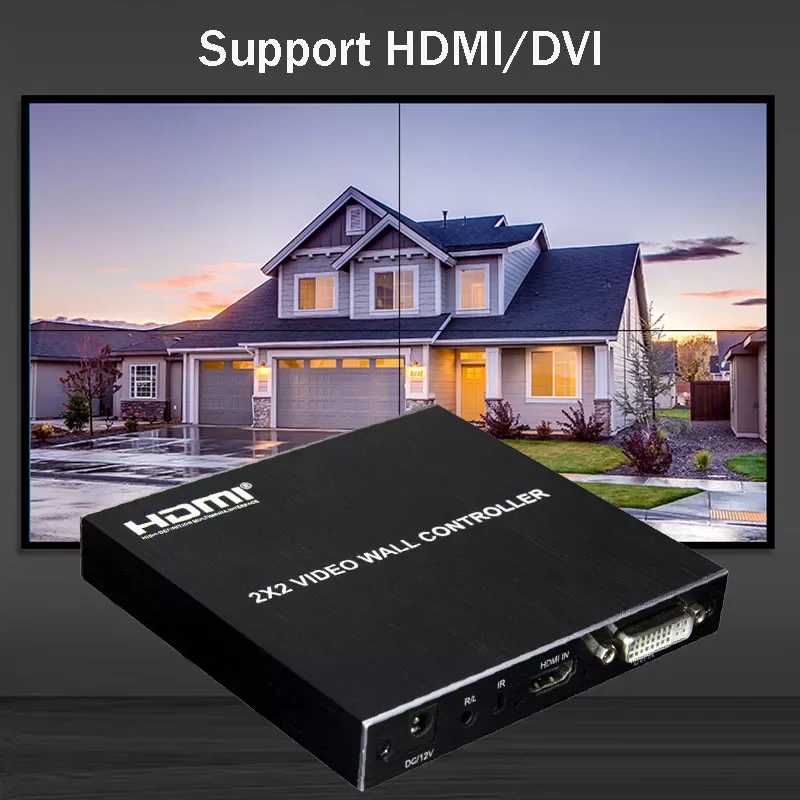 2x2 HDMI 호환 비디오 월 프로세서 HD TV 1080P 컨트롤러 스 플라이 서 스플리터 디스플레이 2x2 1x2