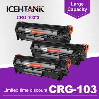 

ICHTANK 3pcs 2200 pages No Waste Powder Black Toner Cartridges for Canon 703 303 103 LBP 2900 3000 LBP2900 LBP3000 Laser Printer