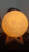 Night-Light Moon-Lamp Touch-Switch Bedroom-Decoration LED Birthday-Gift 3d-Print Rechargeable