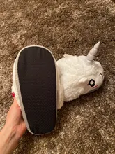 Fralosha nuevo invierno pantuflas de peluche para interior zapatos de Casa unicornio zapatillas para adultos de dibujos animados de piel Unisex interior Chausson Licorne