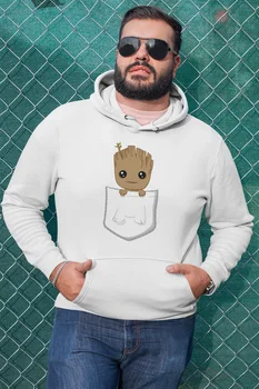 

Angemiel Wear Groot White Men 'S Hooded Sweatshirt