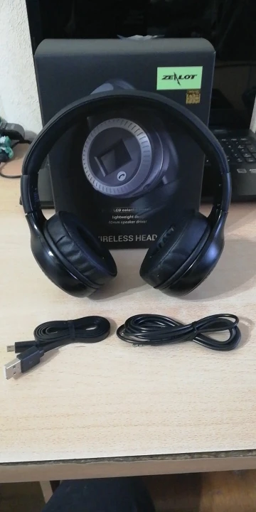 Отзыв о товаре Наушники ZEALOT B19 с ЖК-дисплеем, Hi-Fi стерео наушники, Bluetooth беспроводная гарнитура с микрофоном, FM-радио, слот для карт памяти TF от пользователя V***r