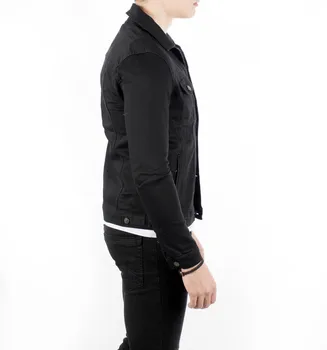 

DeepSEA Black Ground With Four Pockets Lycra Jeans Coats 1804001