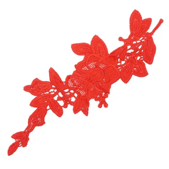 

2797334 applications sewn, Lais, 27*10 cm, pair, color red
