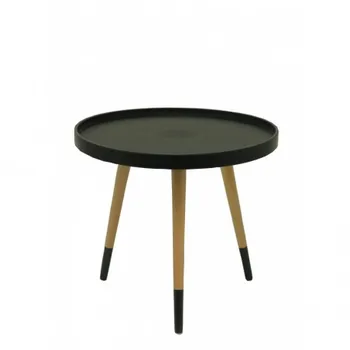 

74NE circular low table headquartered black PIQUERAS and CRESPO