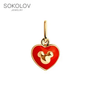 

Sokolov pendant in Gold with enamel, fashion jewelry, gold, 585, women's male, pendants for neck women