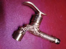 Garden Taps Faucet Tap-Decorative Bibcock Washing-Machine Wall-Mount Carved Brass Outdoor