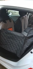 DEKO-Protector para asiento de coche para perros, hamaca de transporte con visión de malla para mascotas, Protector de seguridad, alfombrilla para asiento trasero de coche con cremallera y bolsillo para viaje