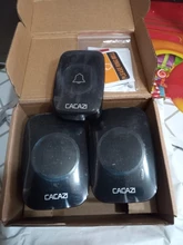 Timbre inalámbrico CACAZI 60 Chime 110DB 300M a prueba de agua remoto EU AU UK US Plug Smart Door Bell Battery 1 botón 1 2 3 receptor