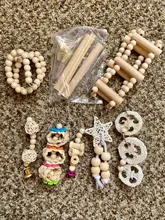 Bird Parrot Toys Ladders Cockatiels Wooden Climbing Cage-Supplies Perches Hanging-Swing-Hammock