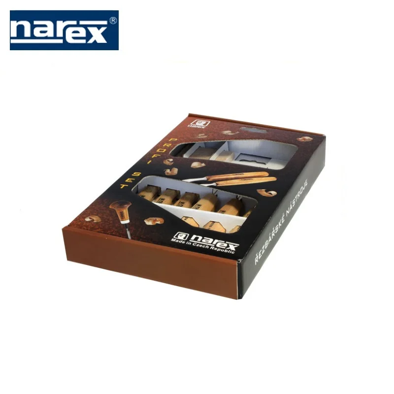 Набор из 6 резцов Standart + брусок в картонной коробке Narex|Наборы ручных инструментов|