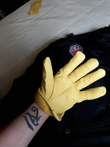 Cowhide Leather Gloves Working Repairman Garage Moto Racing Hiking Gloves saftey