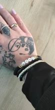 NeeFu WoFu-Pulseras con letras digitales para mujer, brazaletes con nombre bohemio hechos a mano, cuentas de disco personalizadas