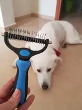 Pelo de mascota cortador de nudos perro cepillado y caída de pelo herramientas Gato del pelo del cepillo del peine de doble cara productos para mascotas