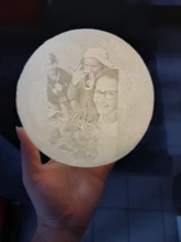 USB Rechargeable Moon-Lamp Night-Light Lunar Custom Tap/remote-Switch 3d-Printing Photo/text
