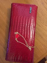 Billeteras de piel auténtica para mujer, cartera larga con doble cremallera, bolso de mano tipo monedero, monedero, VK-AE501