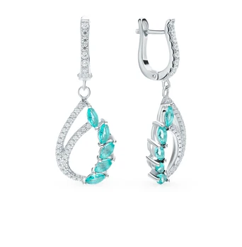 

Silver earrings with cubic zirconia sunlight sample 925