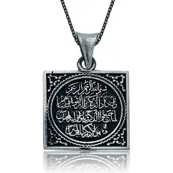 

KUTAYDAN 925 Sterling Silver Evil Eye Prayer Lady Necklace