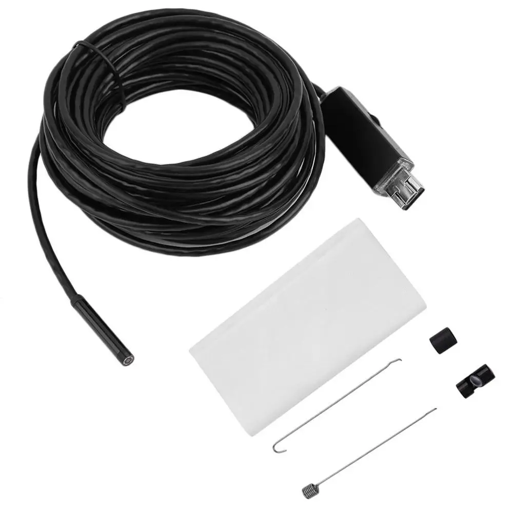 

1M/2M/5M/10M 2 In 1 IP67 Waterproof Phone Endoscope 5.5MM Lens Diameter Dual Interface USB Inspection LED Borescope For Android