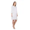 Female medical robe ivuniforma Sabrina white with black edging ► Photo 1/2