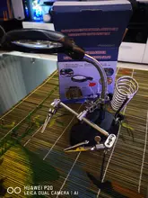 Lupa de soldadura con luz LED, lente auxiliar de 3.5X-12X, lupa de escritorio con Clip auxiliar, reparación de soldadura a tres manos