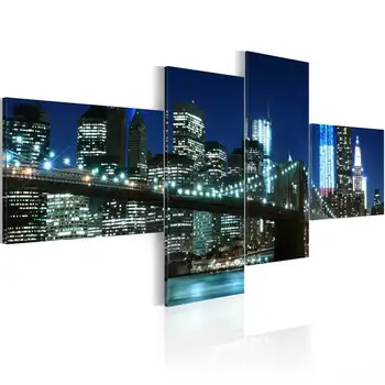 

Picture-Brooklyn Bridge illuminated night-100x45 cm