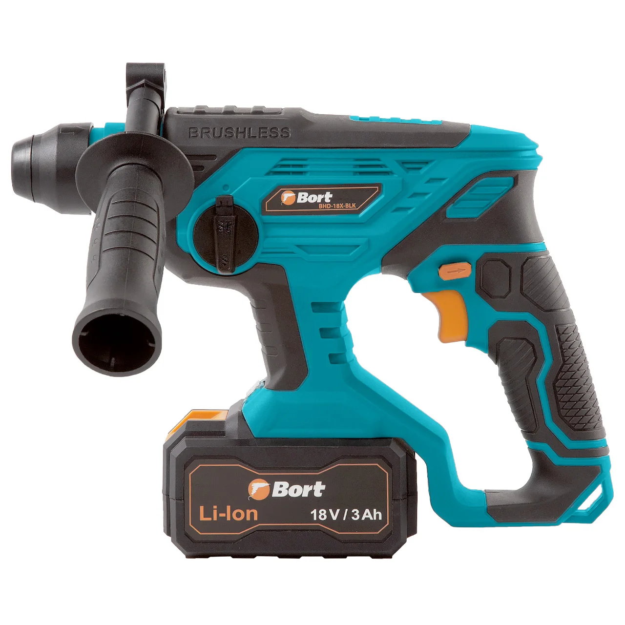 Перфоратор аккумуляторный Bort BHD-18X-BLK (2 Li-ion батареи 18 В, 3Ач,  энергия удара 1,7 Дж, кейс))