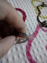 Huitan-anillo cruzado en forma de X de dos tonos para mujer, joyería de moda de boda, sortijas grandes y modernas de piedra CZ deslumbrantes