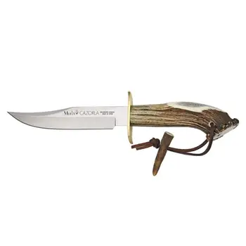 

Tooth hunting knife Cazorla CAZ-16 with 16 cm MoVa stainless steel blade and wooden handle rosewood 13,5 cm.