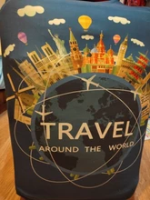 Fundas de equipaje gruesas con patrón de diseño de ciudad, cubierta protectora para maleta con carrito, accesorios de viaje, 18-32 pulgadas