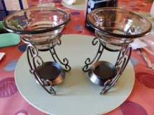 Horno de aromas de hierro Vintage con forma de ciervo, 6 tipos, estante para horno + bandeja para vela de cristal, soporte de aceite esencial para dormitorio, Hotel y oficina