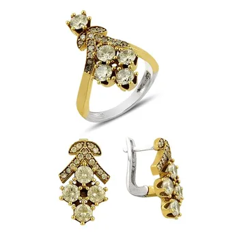 

Silver 925 Sterling Zircon Cubic Zirconia Authentic Set