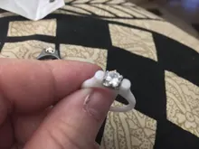 6MM Crystal Ceramic Ring Woman Cubic Zirconia Stone Black/White Color Women Jewelry Engagement