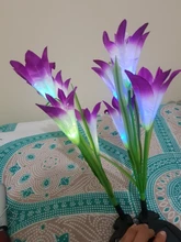 Decorative-Lamp Solar-Light Flower Lily Lawn-Path Yard Outdoor Led Garden Waterproof