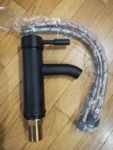 Faucet Basin Tap Brass Matte Black Deck-Mounted Single-Hole