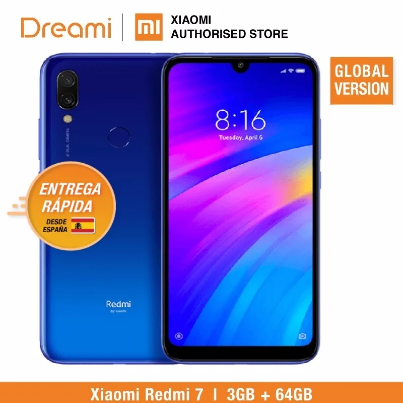 Глобальная версия Xiaomi Redmi 7 64 Гб rom 3 ram (абсолютно новая и запечатанная коробка) в