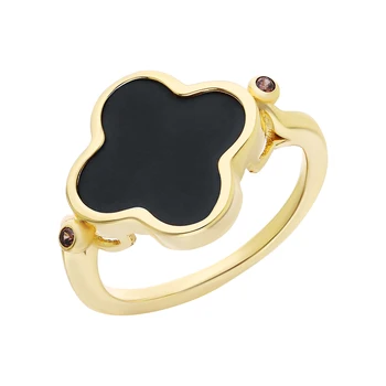 

Silver ring with ceramics and cubic zirconia sunlight sample 925