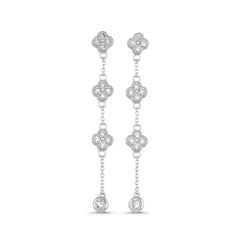 

Teleplus Zircon Cubic Zirconia Dangle Earrings 925 Sterling Silver