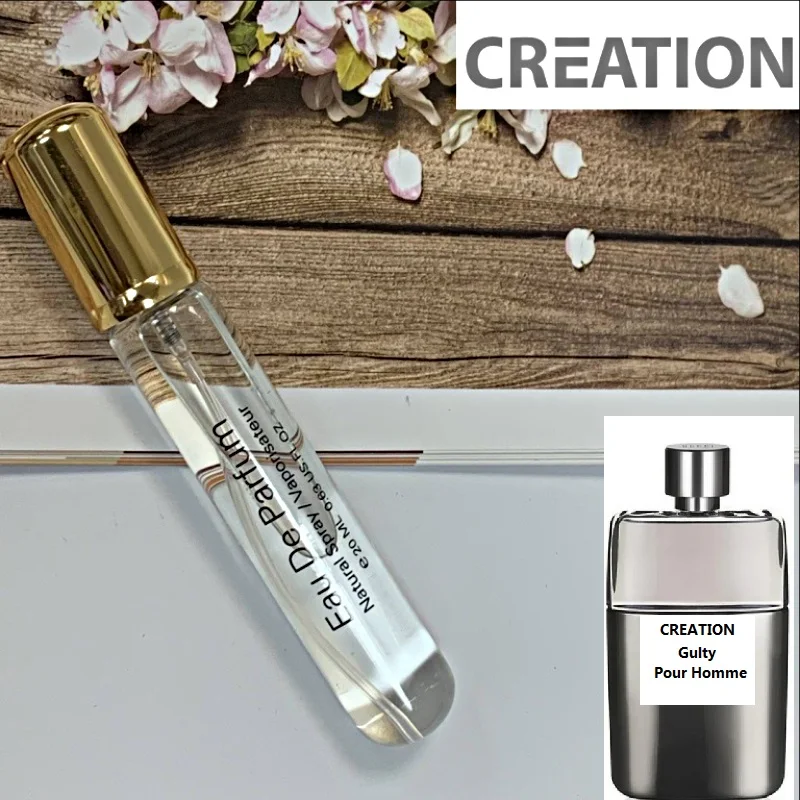 Парфюмерия мужская CREATION Gulty Pour Homme. Разливной парфюм стойкий модный аромат 20 мл. |