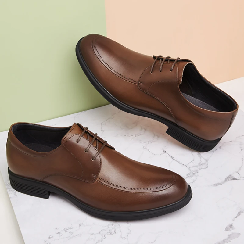 CAMEL zapatos de vestir de piel auténtica para hombre, calzado Formal,  informal, a la moda, redondo, hecho a mano|Zapatos formales| - AliExpress