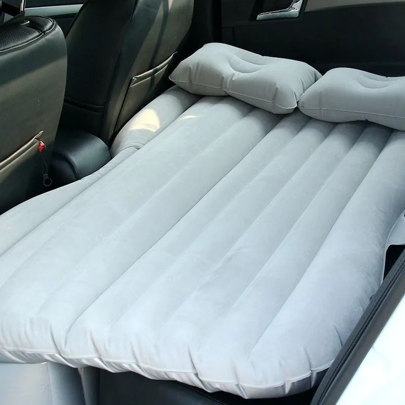 Автомобильная кровать для путешествий, многофункциональный надувной матрас для кемпинга, надувной диван с насосом, автомобильный надувной матрас, задняя подушка для отдыха - Название цвета: Серый