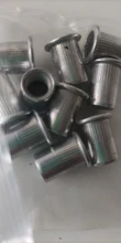 Remache roscado de cabeza plana, aleación de aluminio, 10/20/50/100 Uds., M3, M4, M5, M6, M8, M10, sombrero con remaches, tuerca, 50/100 Uds./caja