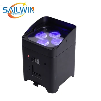 

LED 4x18W RGBWA+UV Battery Powered wireless dmx Par Can DJ Uplighting Up Light for DJ Club Wedding Uplighting